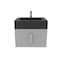 Castello Usa Nile 24-inch Gray Vanity Set with Black Top and Chrome Handles CB-MC-24G-CHR-2053-BL - alternate 5